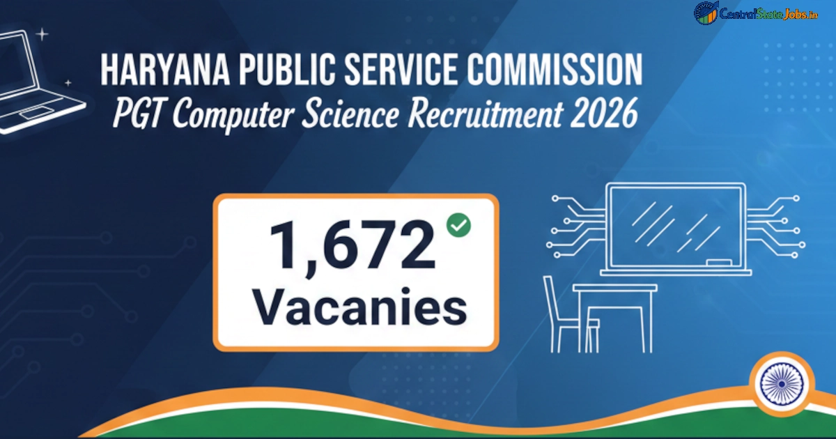 HPSC PGT Computer Science Recruitment 2026