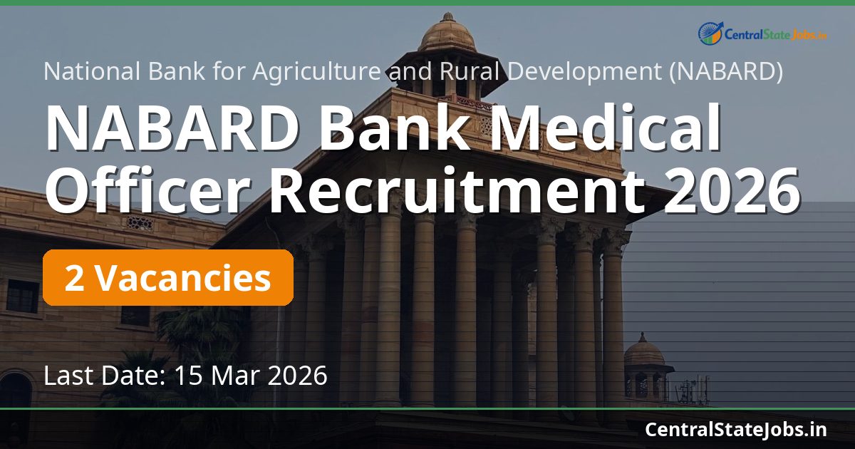 NABARD Bank Medical Officer Recruitment 2026