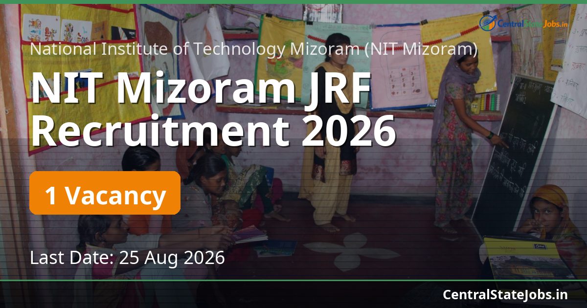 NIT Mizoram JRF Recruitment 2026