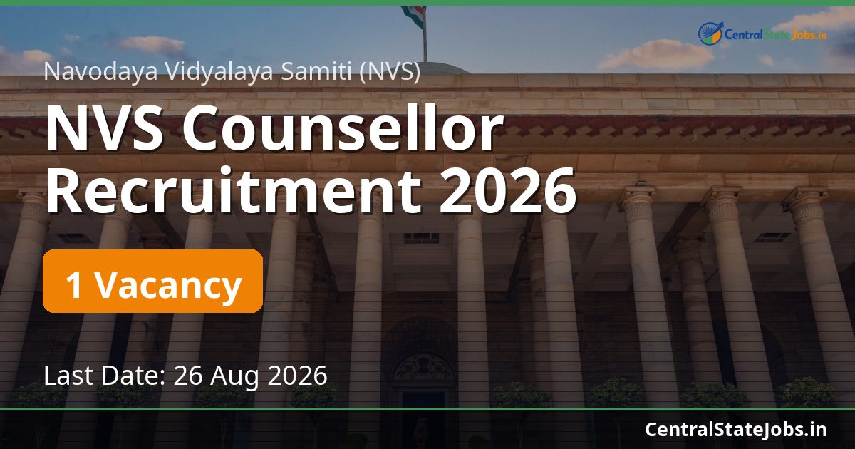 NVS काउंसलर भर्ती 2026