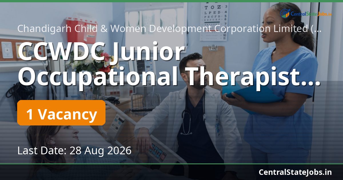 CCWDC Junior Occupational Therapist Recruitment 2026
