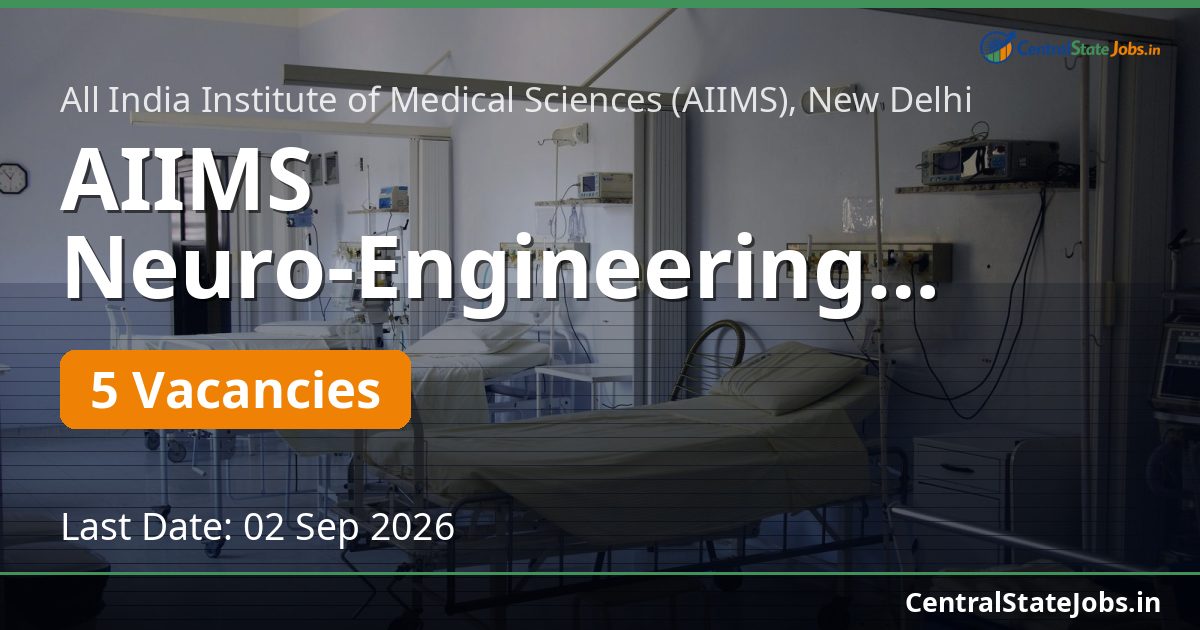 AIIMS Neuro-Engineering Project Scientist Recruitment 2026