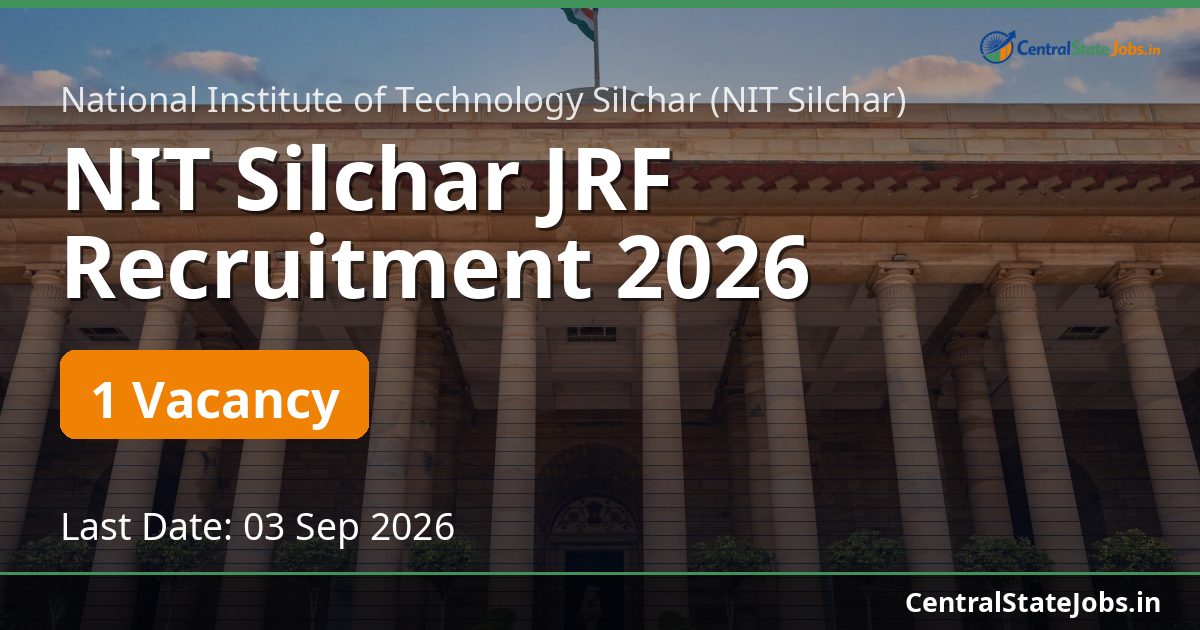 NIT Silchar JRF Recruitment 2026