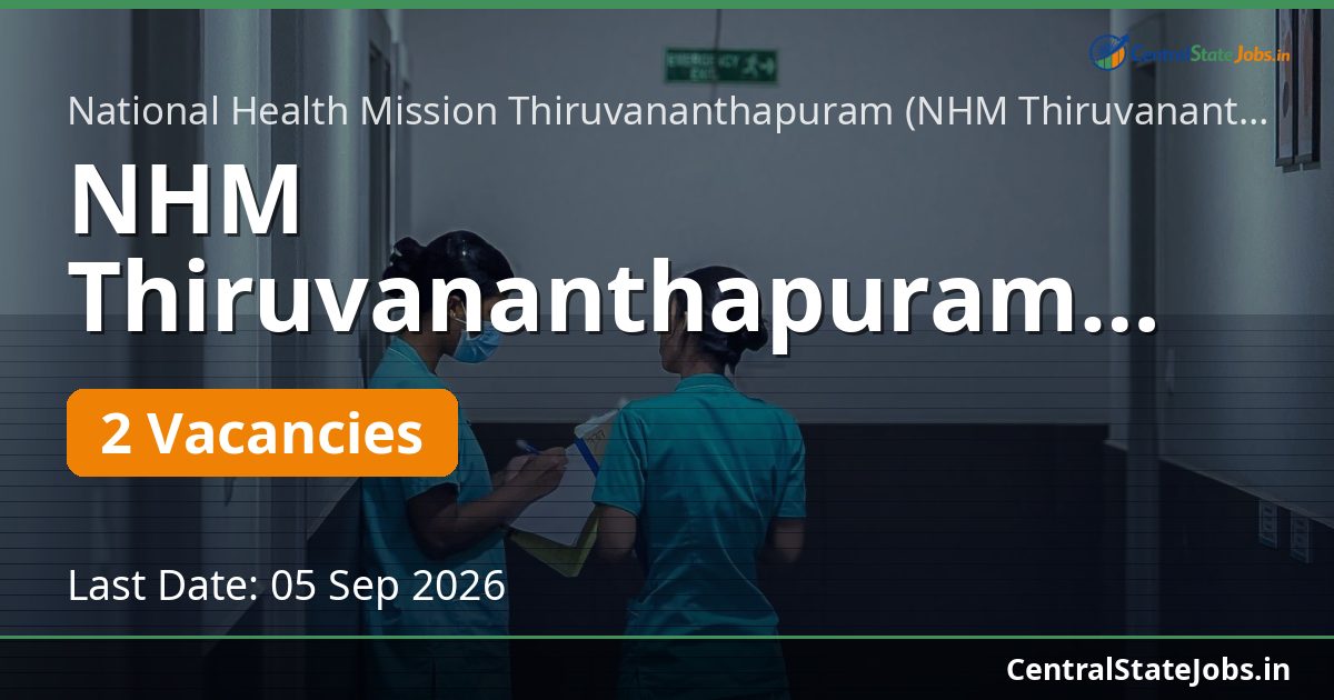 NHM Thiruvananthapuram PRO Recruitment 2026