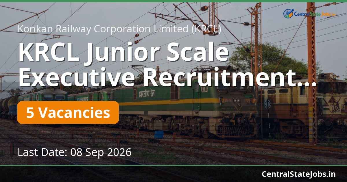 KRCL Junior Scale Executive Recruitment 2026