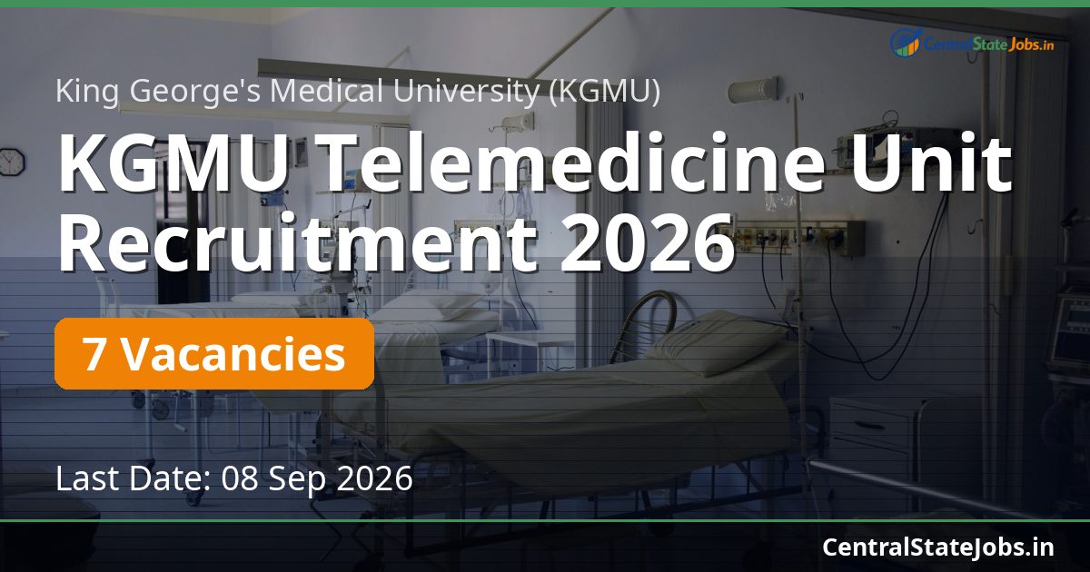 KGMU Telemedicine Unit Recruitment 2026