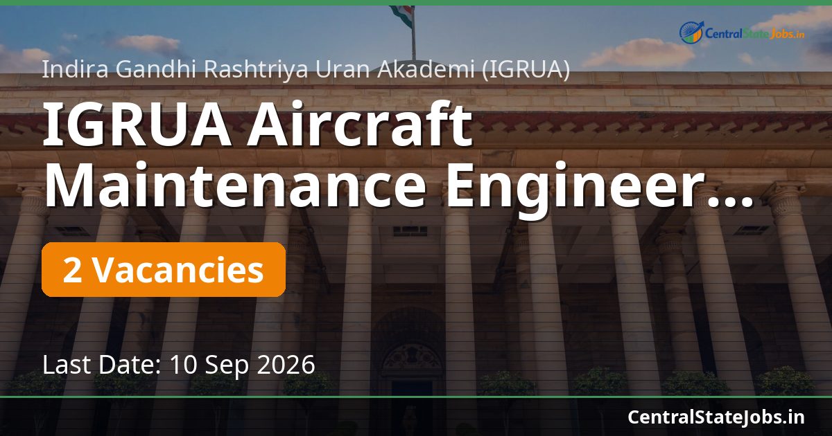 IGRUA Aircraft Maintenance Engineer Recruitment 2026