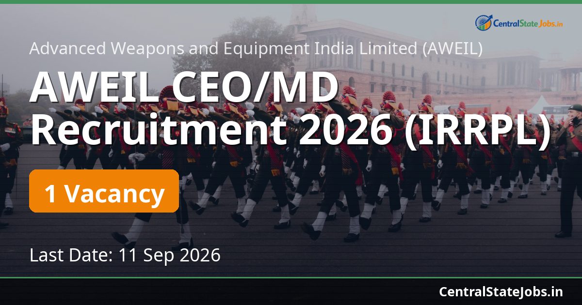AWEIL CEO/MD Recruitment 2026 (IRRPL)