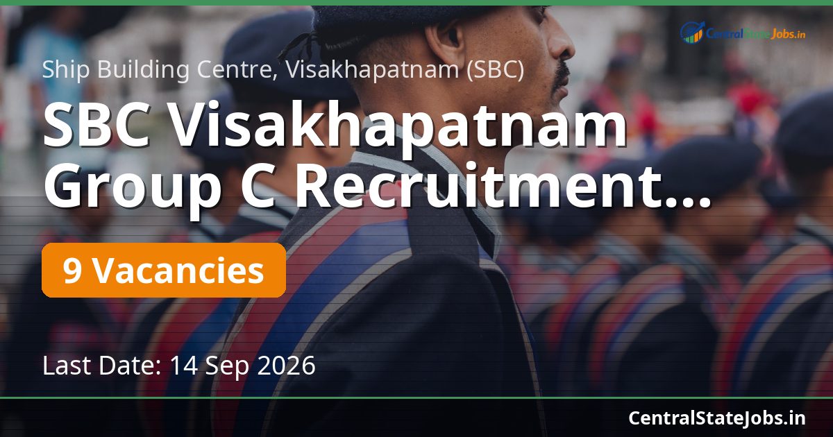 SBC Visakhapatnam Group C Recruitment 2026