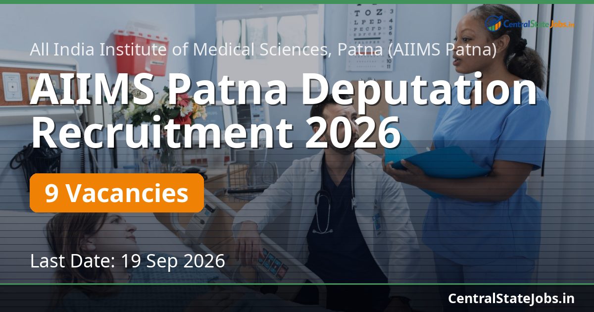 AIIMS Patna Deputation Recruitment 2026