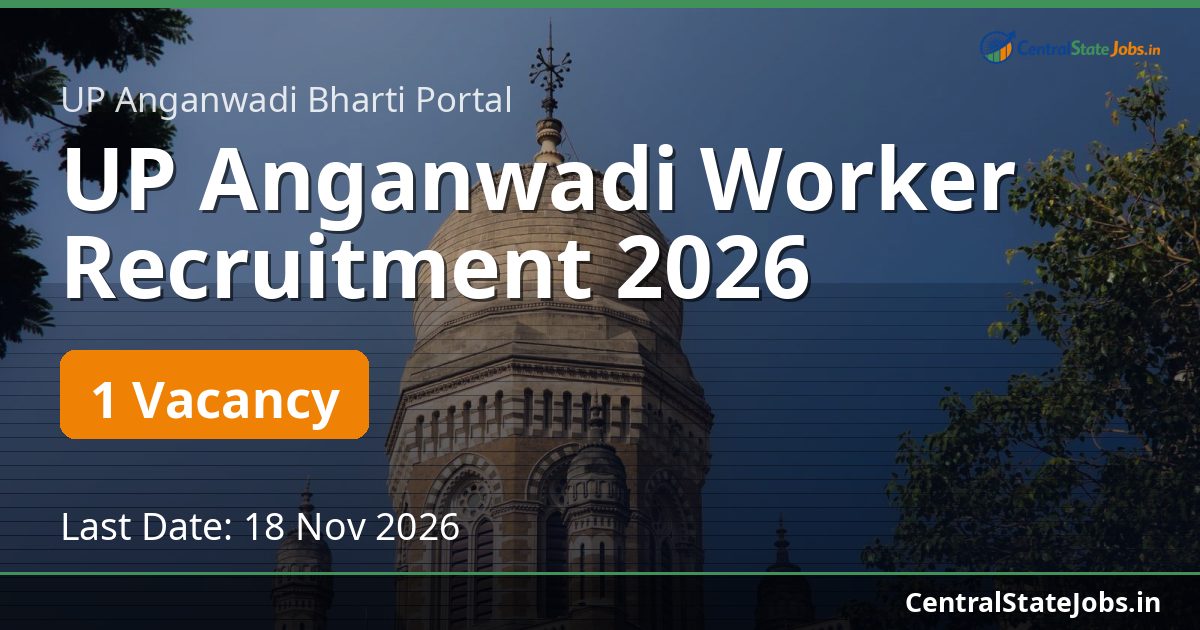UP Anganwadi Worker Recruitment 2026