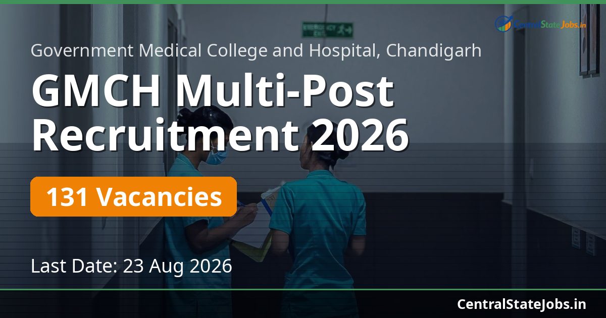 GMCH Multi-Post Recruitment 2026 — 131 Vacancies
