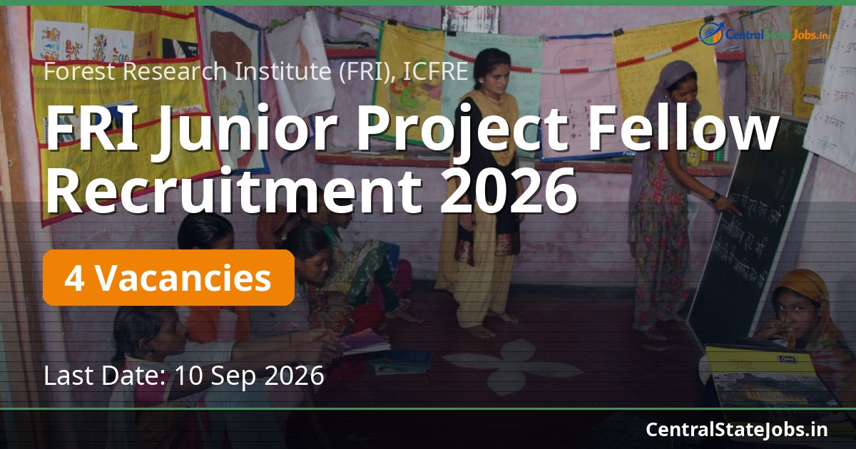 FRI Junior Project Fellow Recruitment 2026