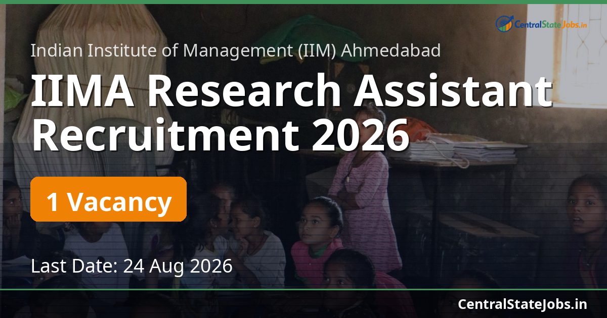 IIMA Research Assistant Recruitment 2026