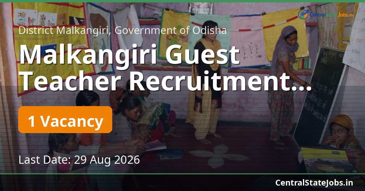 Malkangiri Guest Teacher Recruitment 2026