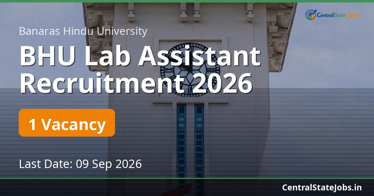 BHU Lab Assistant Recruitment 2026