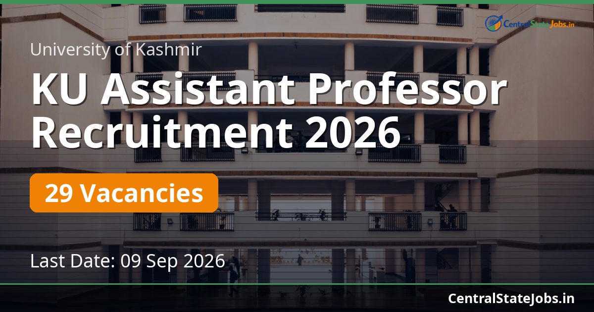 KU Assistant Professor Recruitment 2026