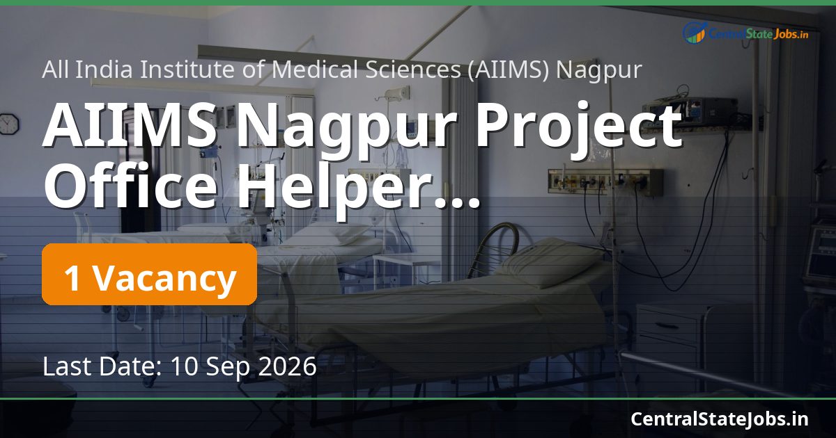 AIIMS Nagpur Project Office Helper Recruitment 2026