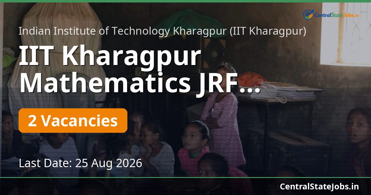 IIT Kharagpur Mathematics JRF Recruitment 2026
