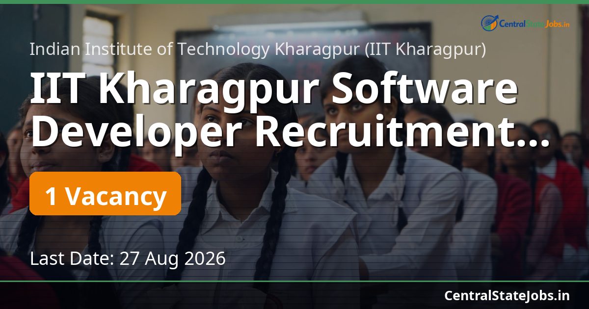 IIT Kharagpur Software Developer Recruitment 2026