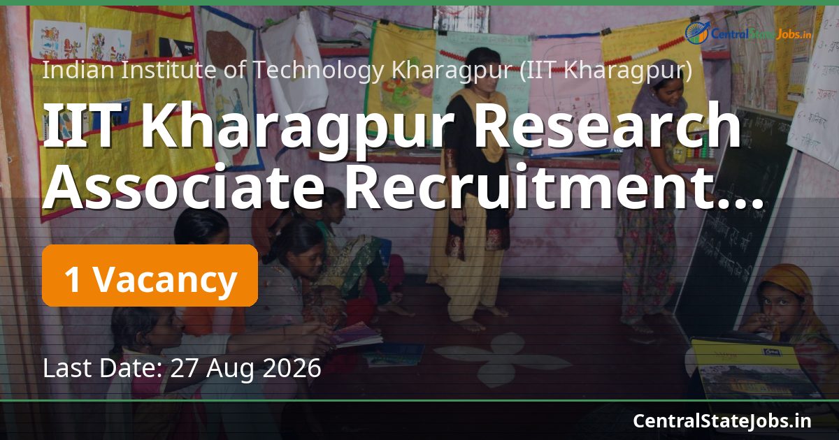 IIT Kharagpur Research Associate Recruitment 2026