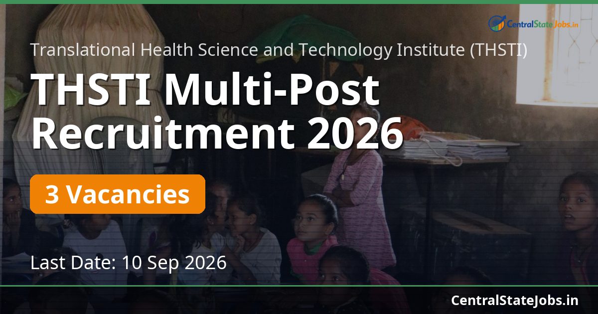 THSTI Multi-Post Recruitment 2026