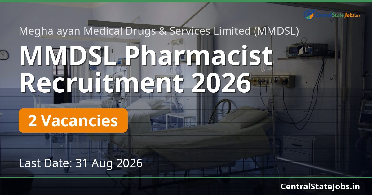 MMDSL Pharmacist Recruitment 2026