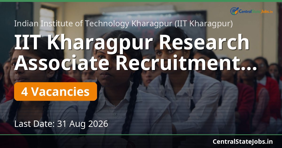 IIT Kharagpur Research Associate Recruitment 2026