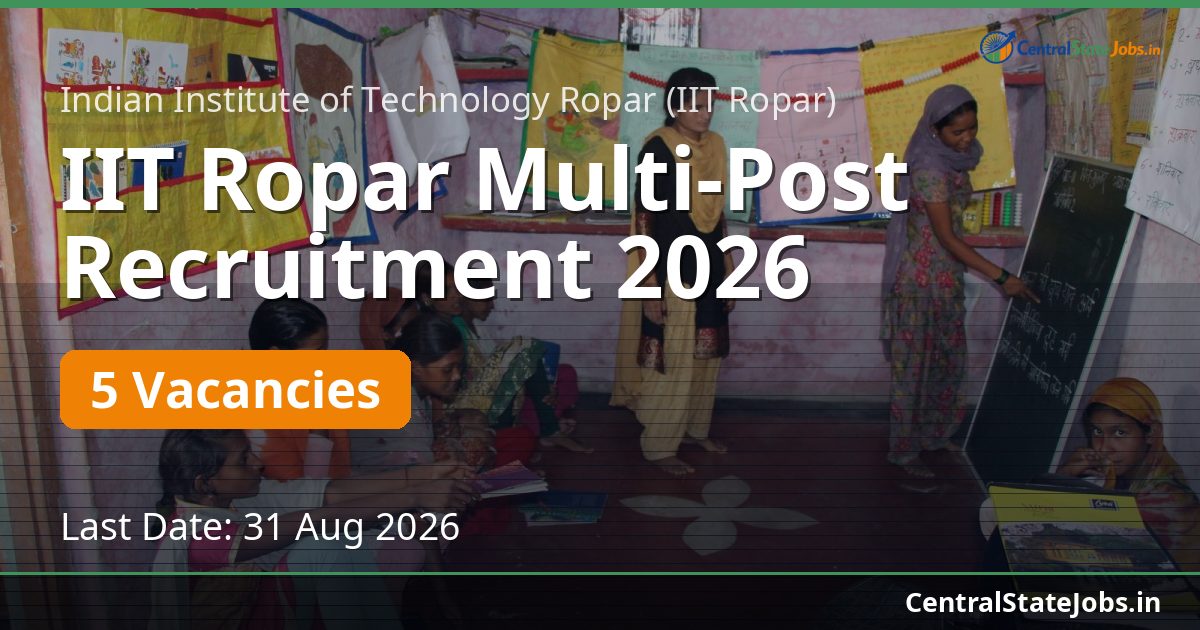IIT Ropar Multi-Post Recruitment 2026