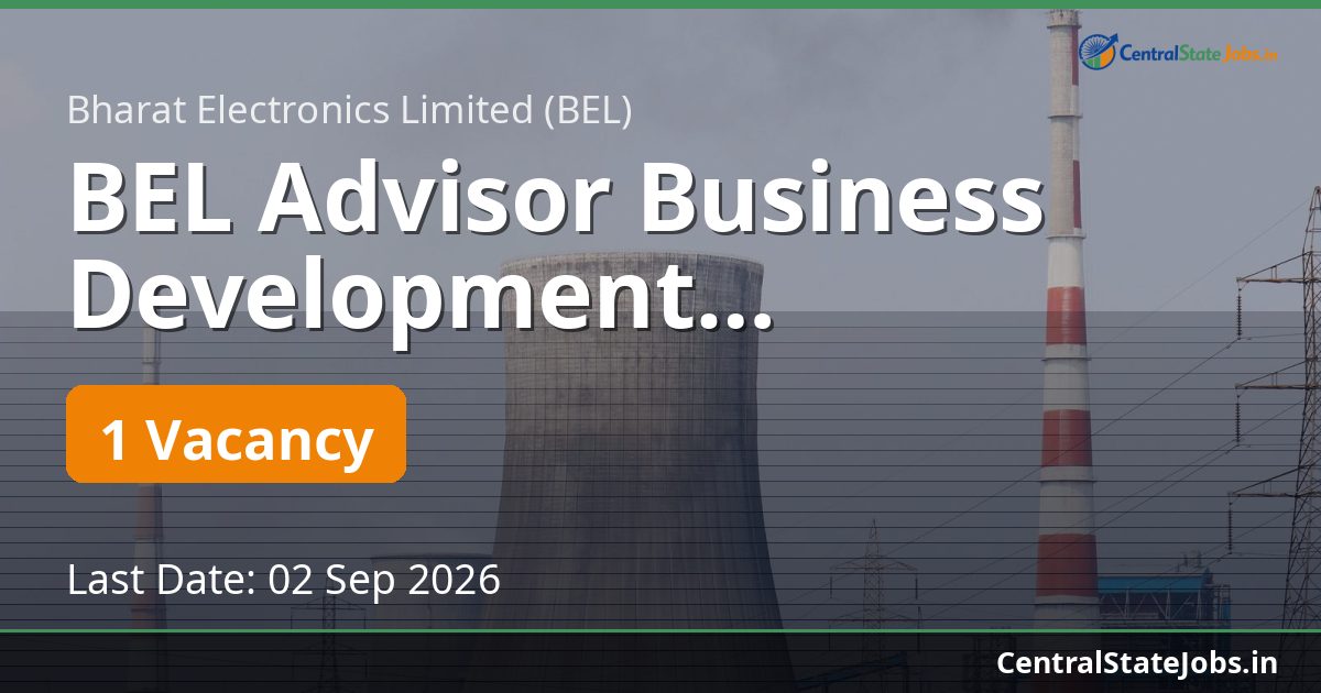 BEL Advisor Business Development Recruitment 2026
