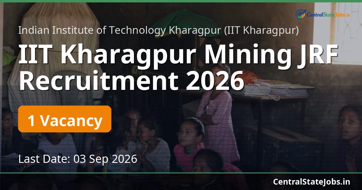 IIT Kharagpur Mining JRF Recruitment 2026