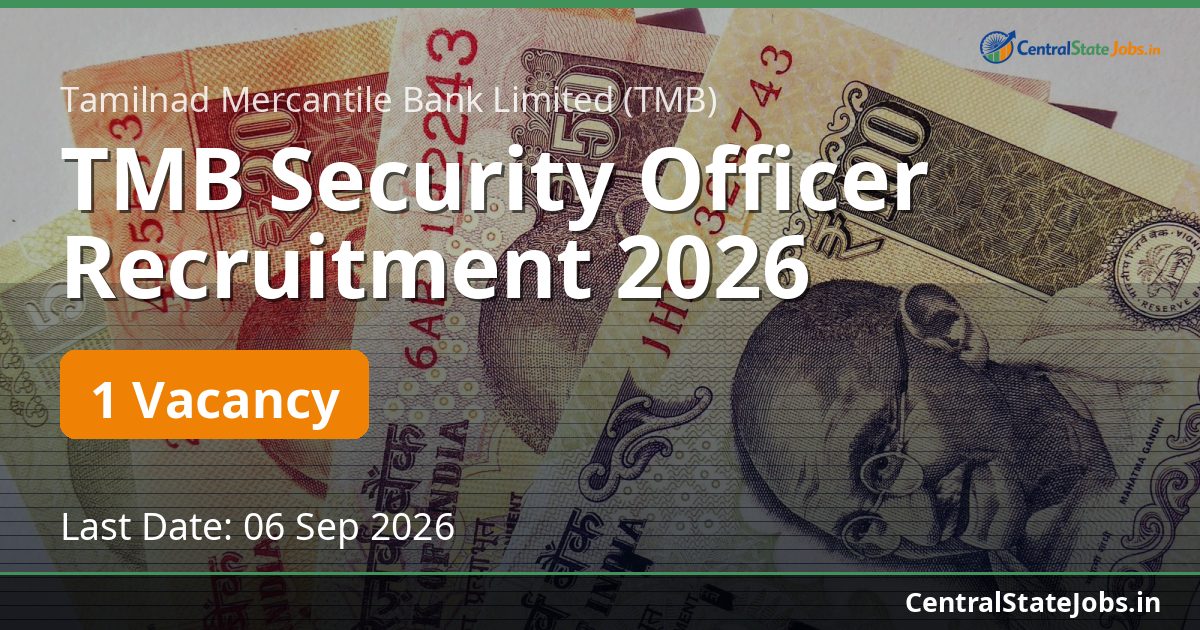 TMB Security Officer Recruitment 2026