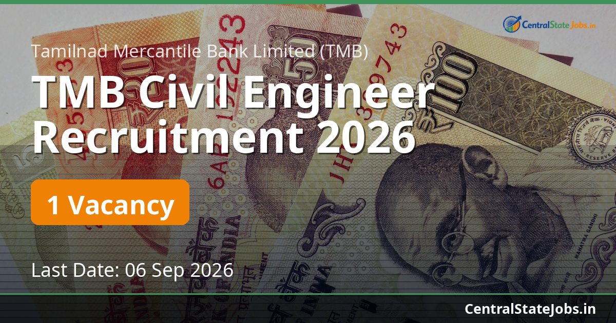TMB Civil Engineer Recruitment 2026