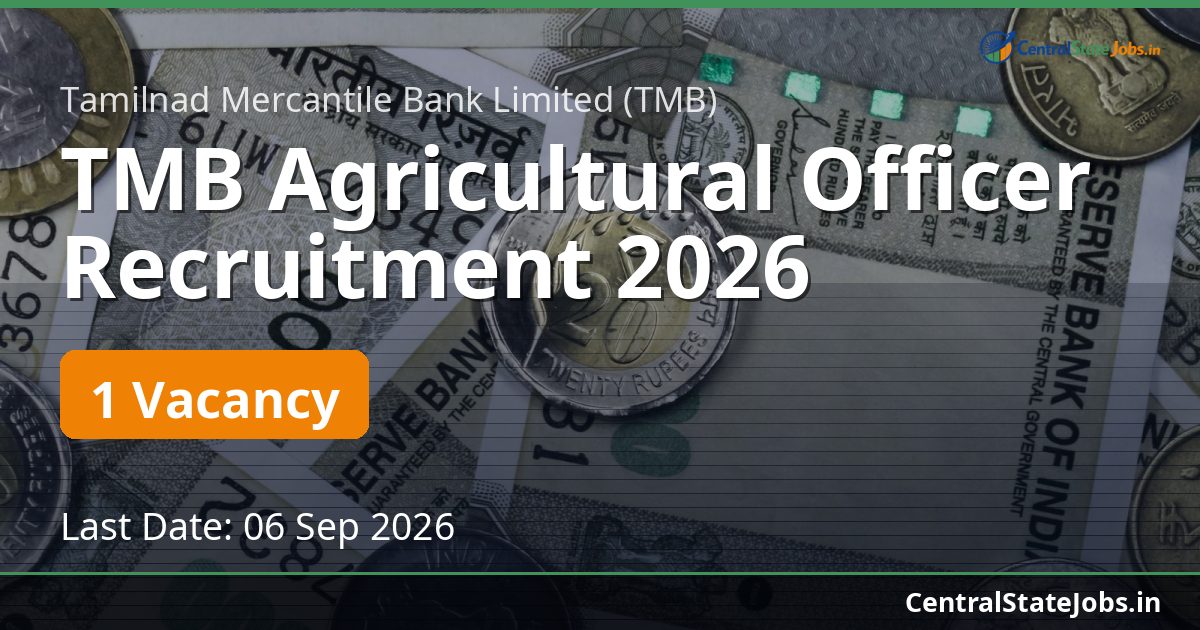 TMB Agricultural Officer Recruitment 2026