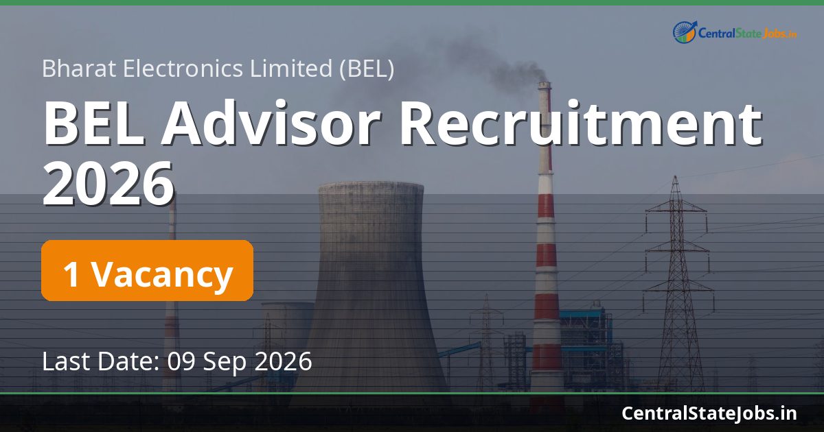 BEL Advisor Recruitment 2026