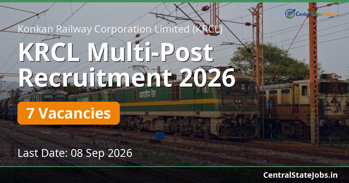 KRCL Multi-Post Recruitment 2026
