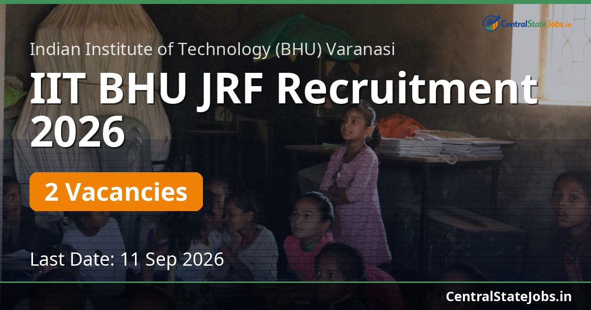 IIT BHU JRF Recruitment 2026