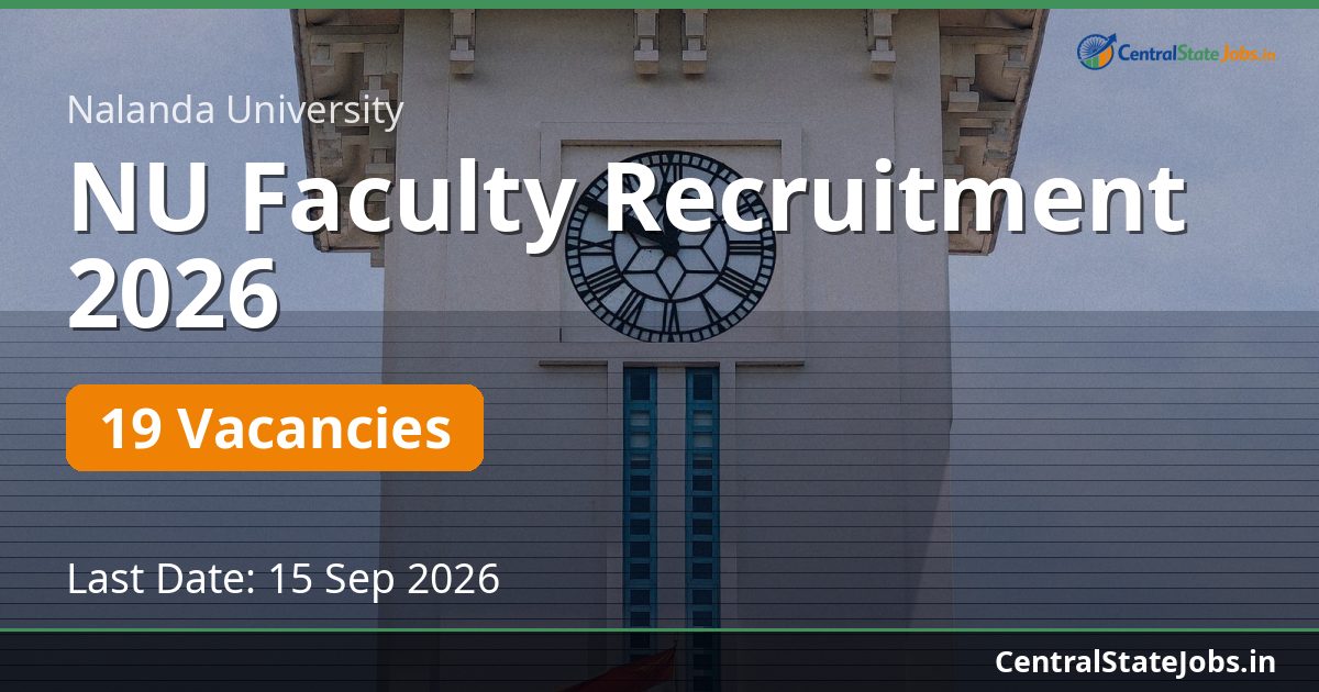 NU Faculty Recruitment 2026