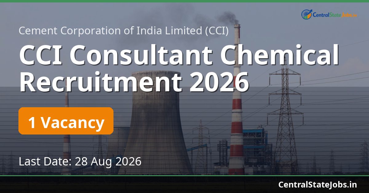 CCI Consultant Chemical Recruitment 2026