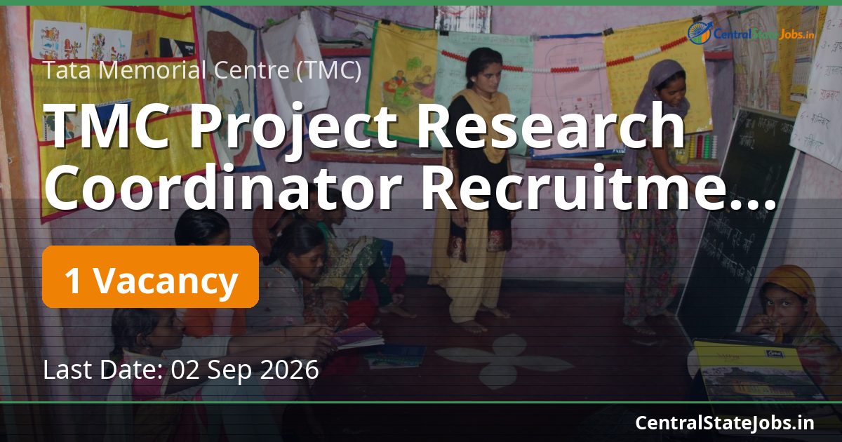 TMC Project Research Coordinator Recruitment 2026