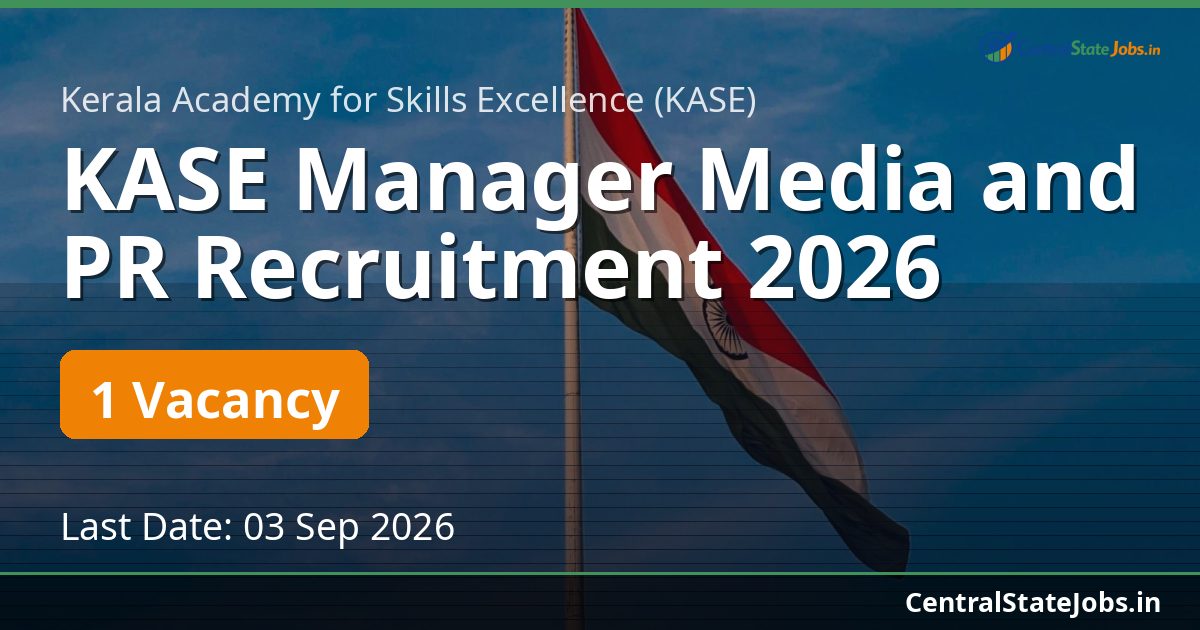 KASE Manager Media and PR Recruitment 2026