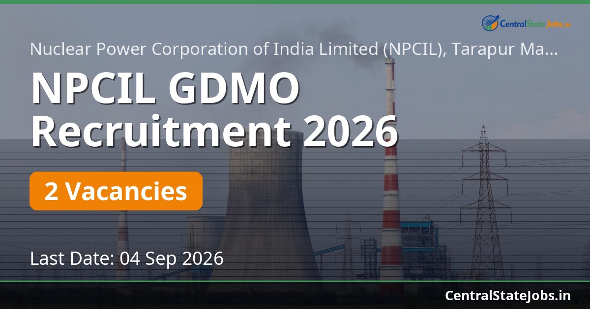 NPCIL GDMO Recruitment 2026