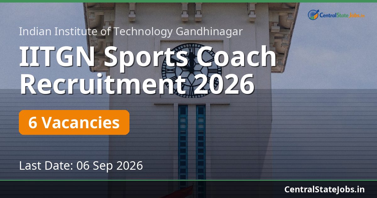 IITGN Sports Coach Recruitment 2026