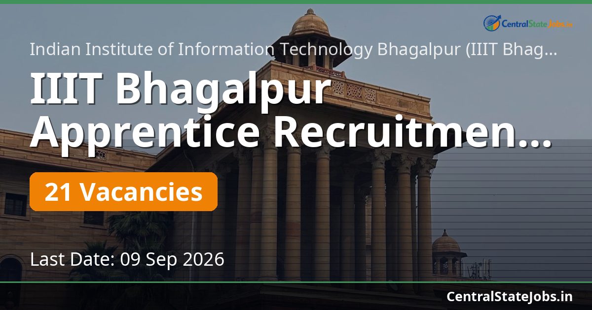 IIIT Bhagalpur Apprentice Recruitment 2026