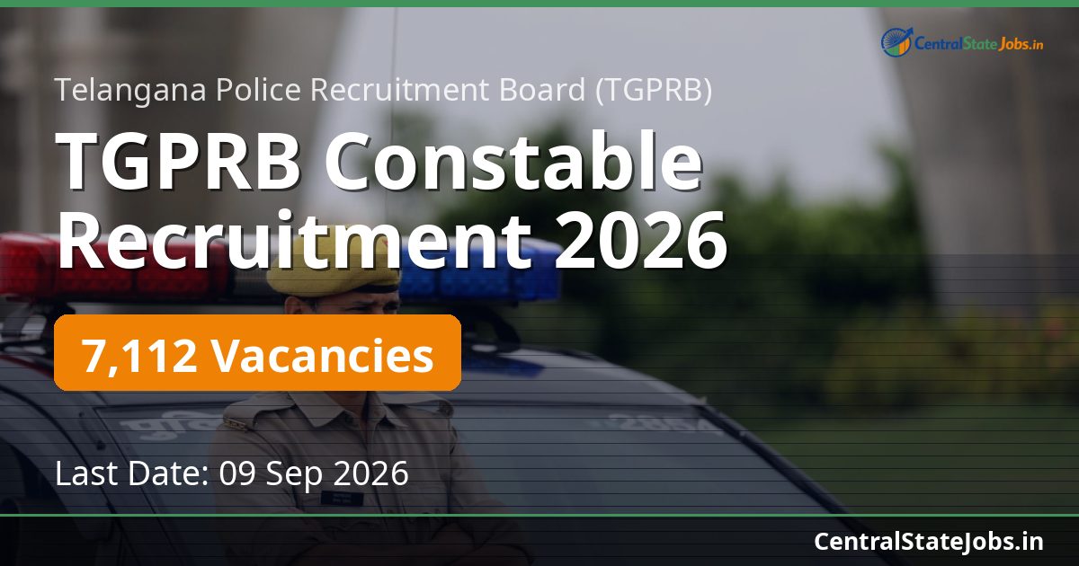 TGPRB Constable Recruitment 2026 — 7112 Vacancies