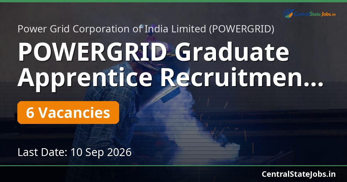 POWERGRID Graduate Apprentice Recruitment 2026