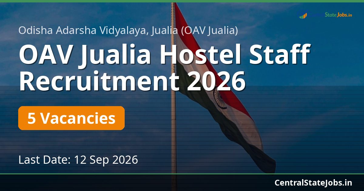 OAV Jualia Hostel Staff Recruitment 2026