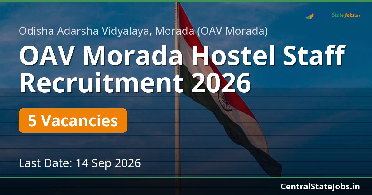 OAV Morada Hostel Staff Recruitment 2026