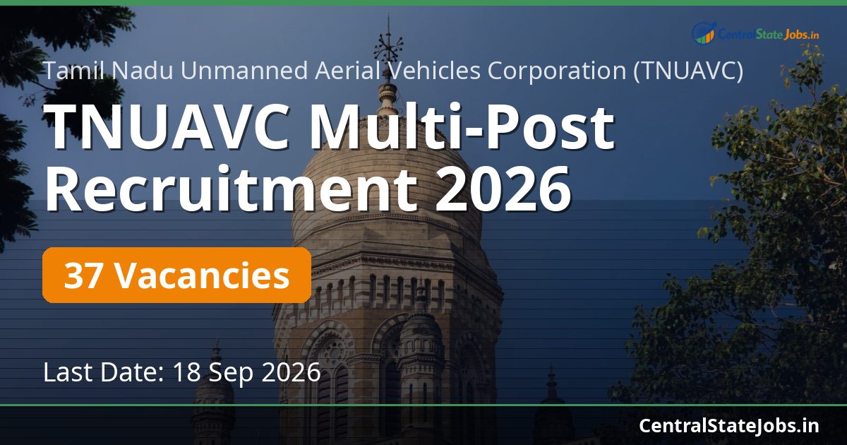 TNUAVC Multi-Post Recruitment 2026 — 37 Vacancies