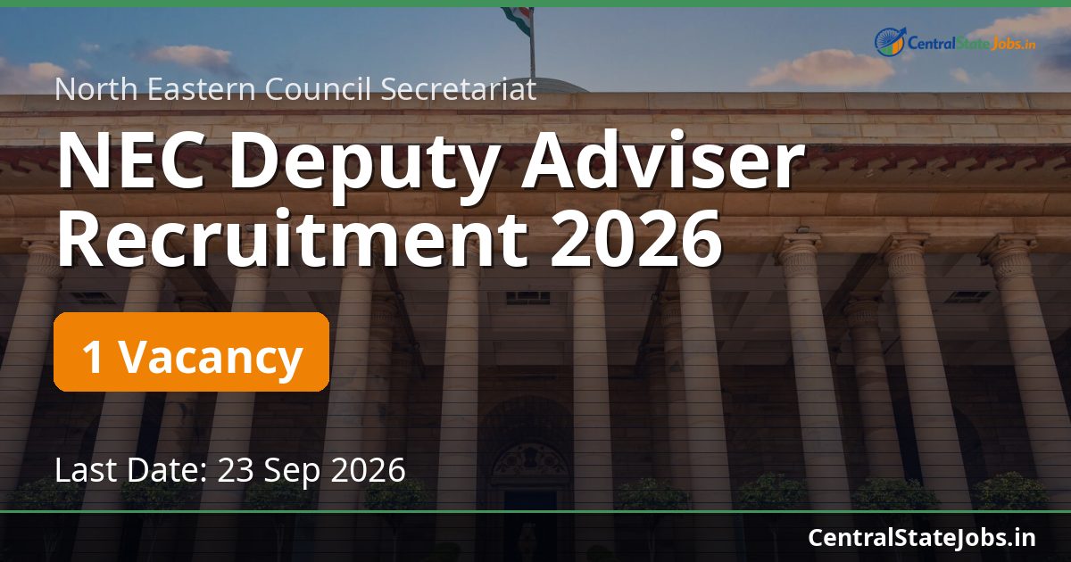 NEC Deputy Adviser Recruitment 2026